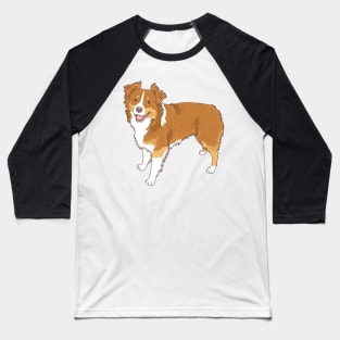 Red Tricolor Toy Aussie Baseball T-Shirt